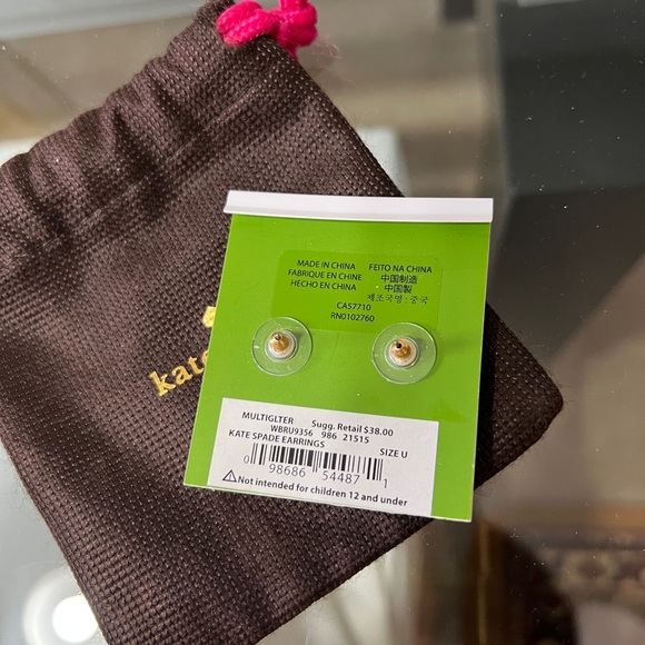 Kate Spade Multi Glitter Stud Earrings - Picture 3 of 3